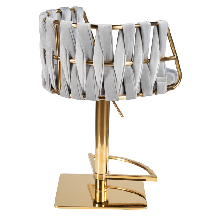 Everly Quinn Cady Swivel Adjustable Height Bar Stool & Reviews Wayfair